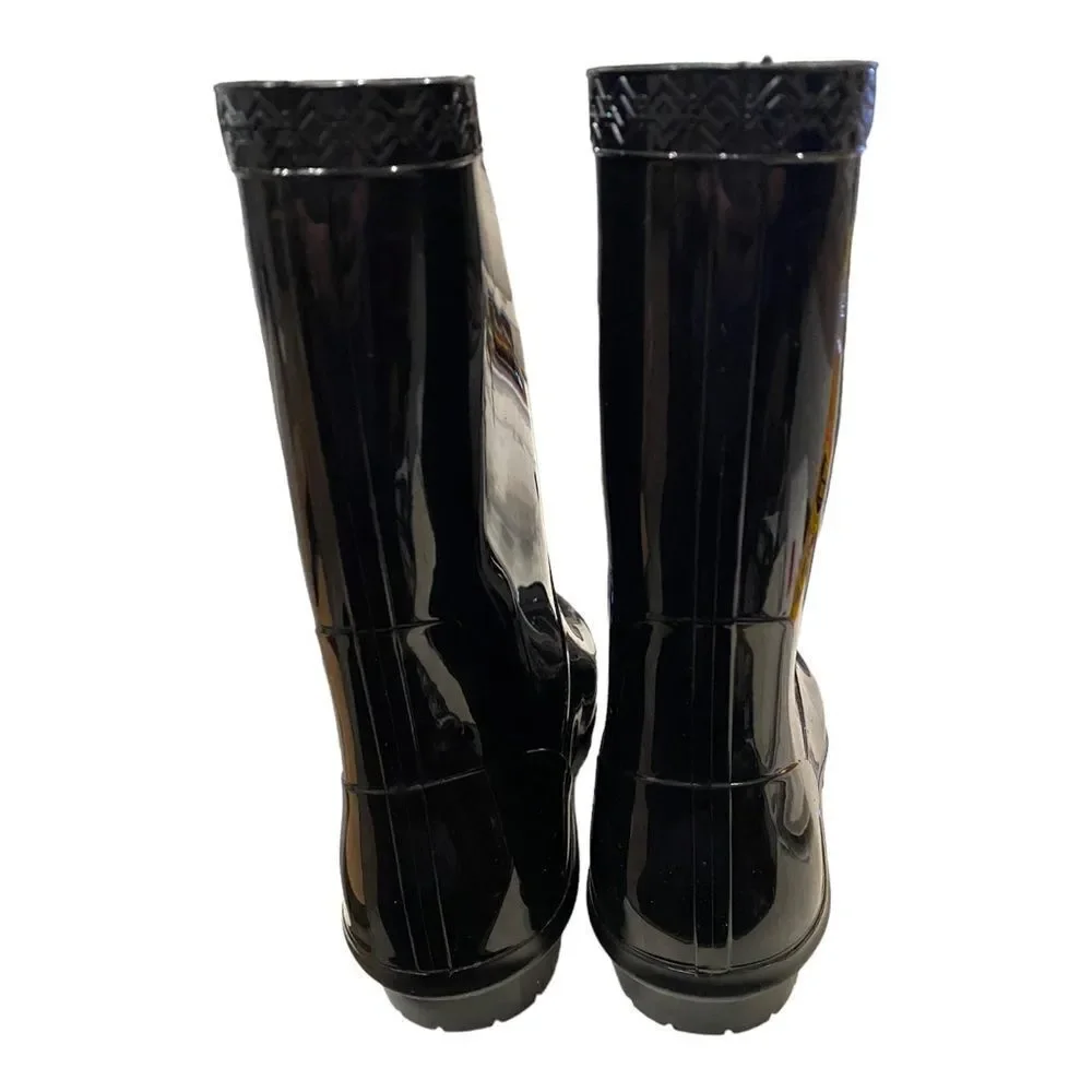 Ugg Raana Shiny Black Kids Rain Boots 2